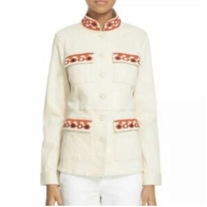 Tory Burch Embroidered Geometric Jacket size medium